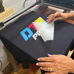 rimozione pellicola transfer DTF, risultato stampa DTF